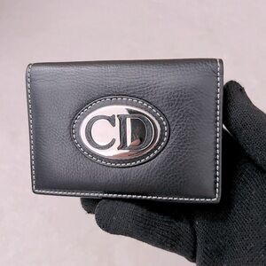 Authentic preloved Christian Dior mini leather wallet with COA
